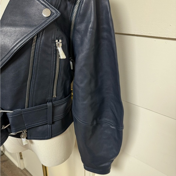 Veronica Beard Jylan Moto Jacket Navy - Picture 8 of 11